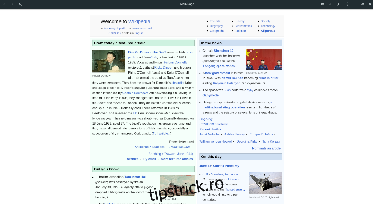 citiți Wikipedia Linux desktop