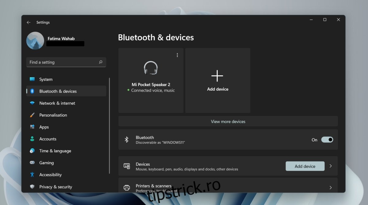 Dispozitiv Bluetooth pe Windows 11
