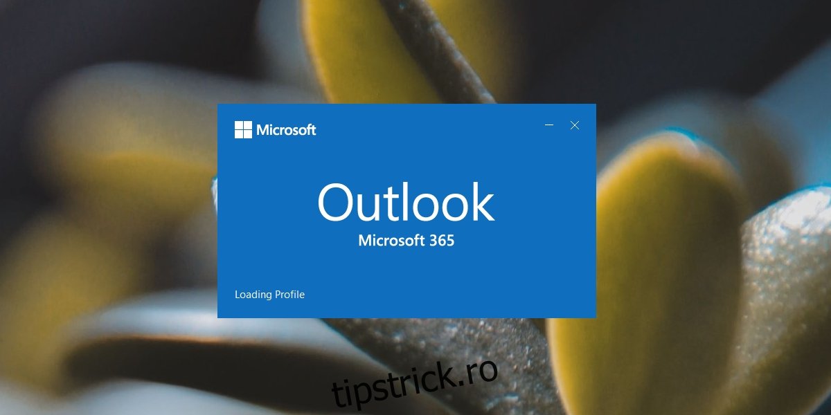 Outlook s-a blocat la încărcarea profilului