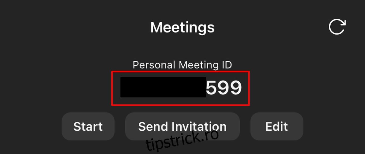 zoom ID personal de întâlnire 