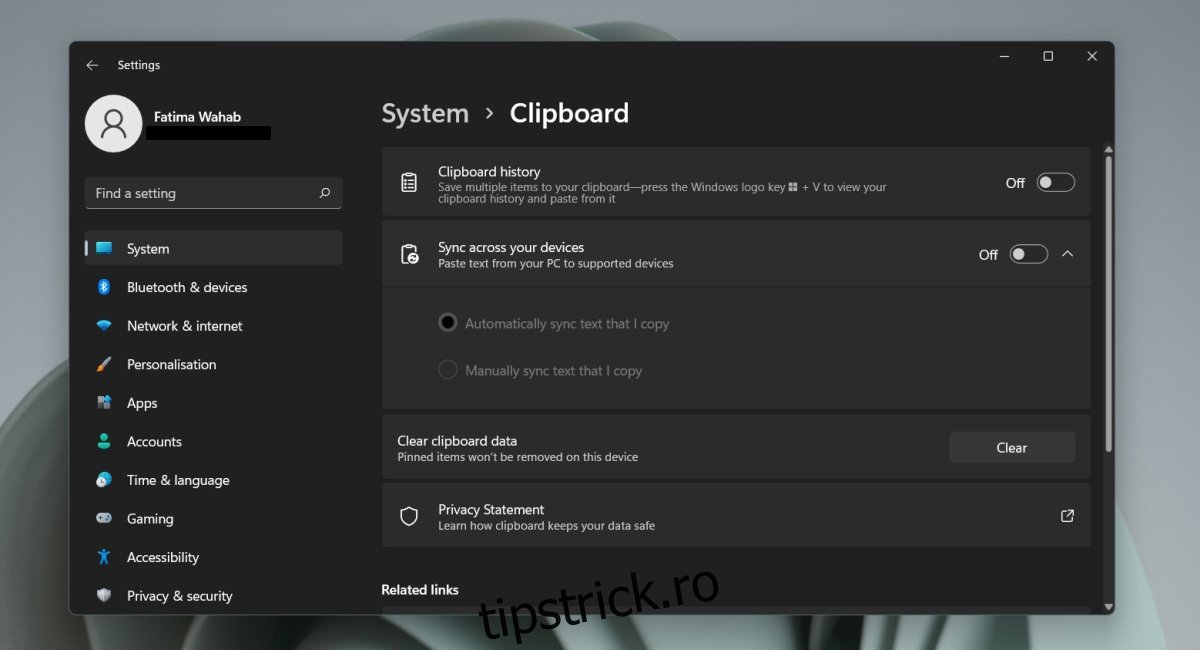 istoric clipboard pe Windows 11