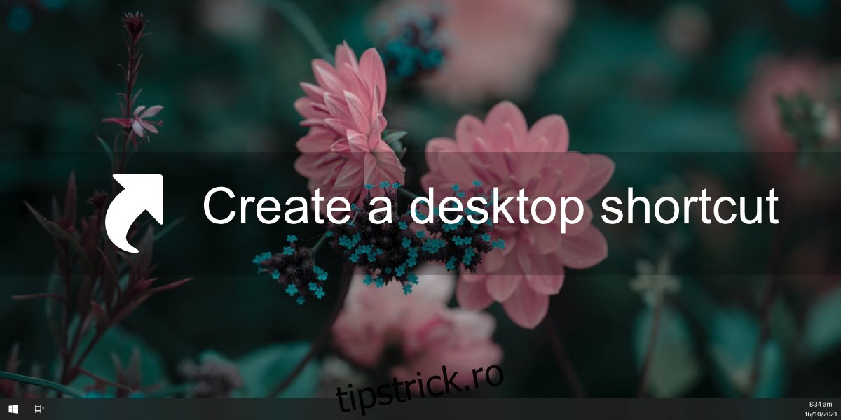 creați o comandă rapidă pe desktop