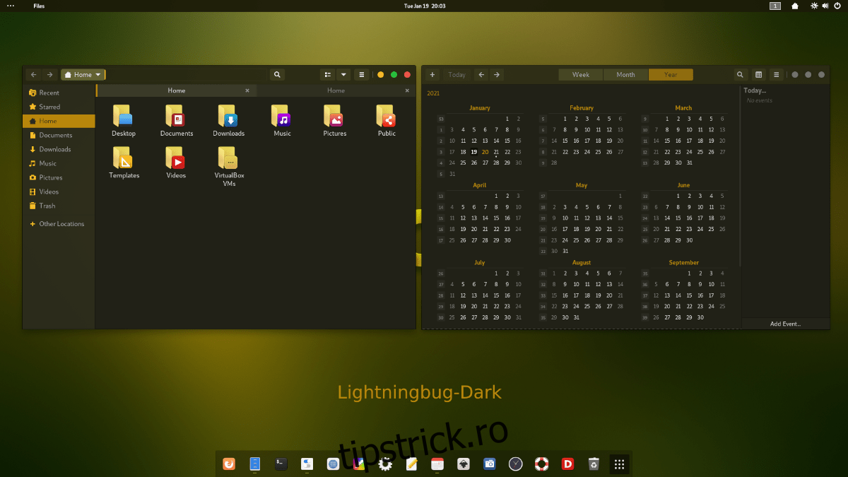 Tema LightningBug GTK pe Linux