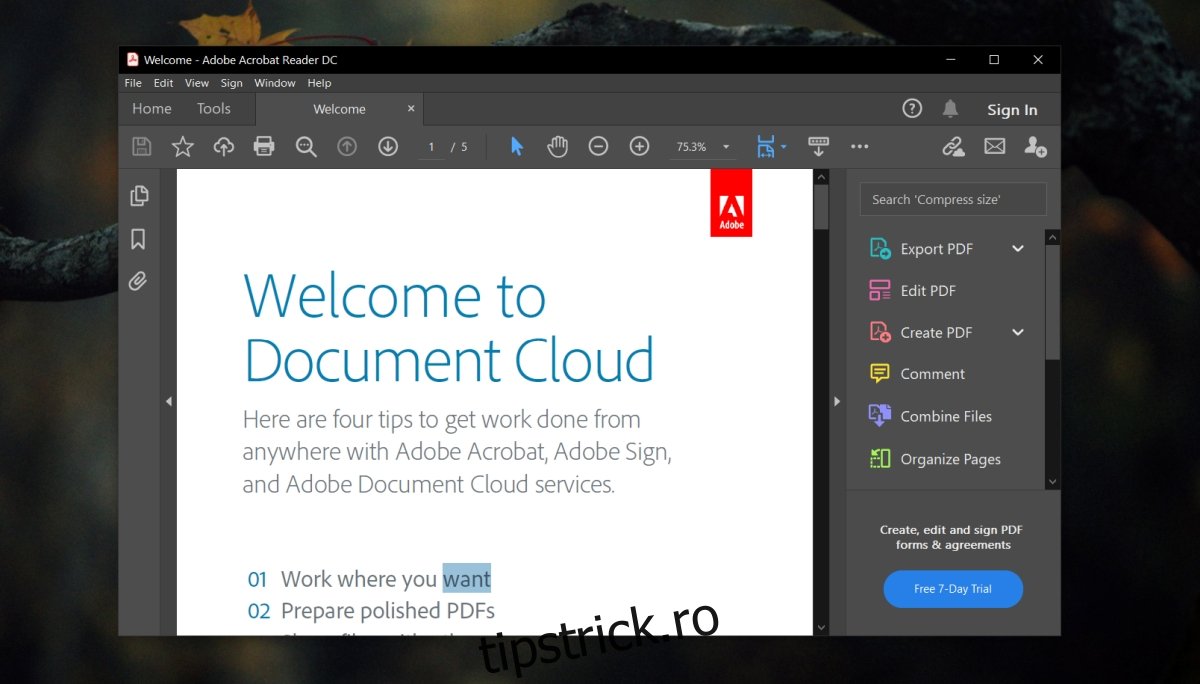 Adobe Reader nu imprimă documente PDF