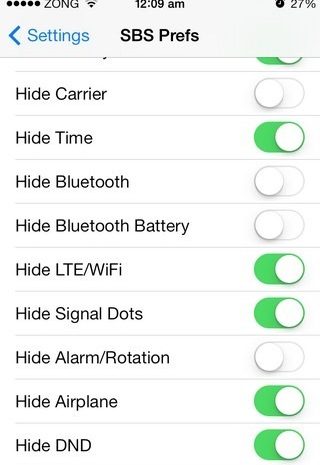 Cum să ascundeți bara de stare iOS 7 sau oricare dintre pictogramele / elementele sale
