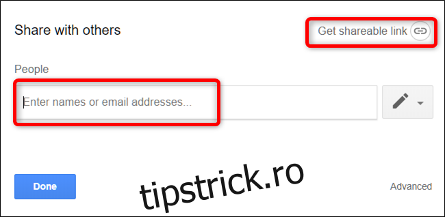 Introduceți adrese de e-mail sau faceți clic 