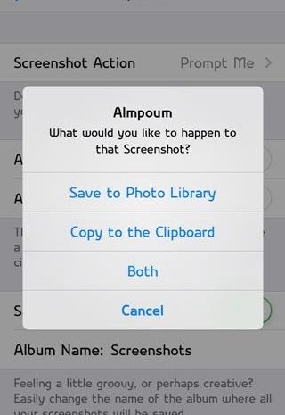 Această modificare vă permite să personalizați modul în care sunt salvate capturile de ecran în iOS [Jailbreak]