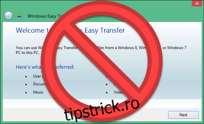 Windows Easy transfer program cu 