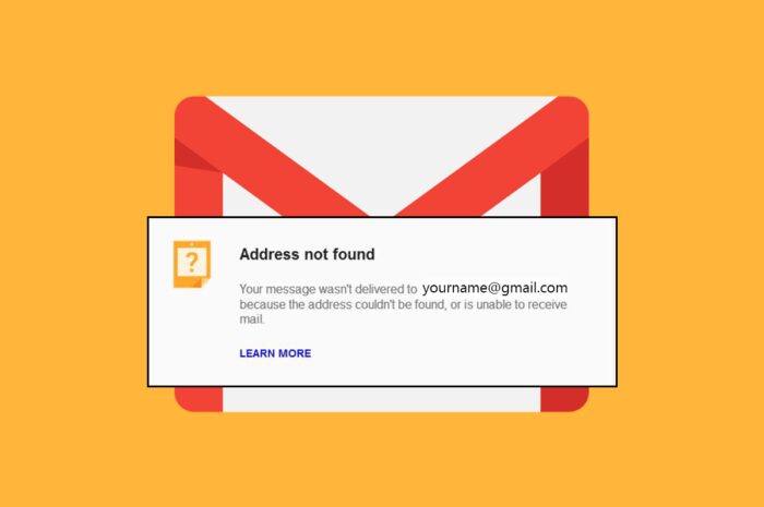 Remediați adresa de e-mail negăsită în Gmail