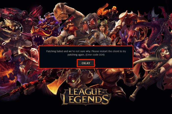 Remediați eroarea League of Legends 004 în Windows 10