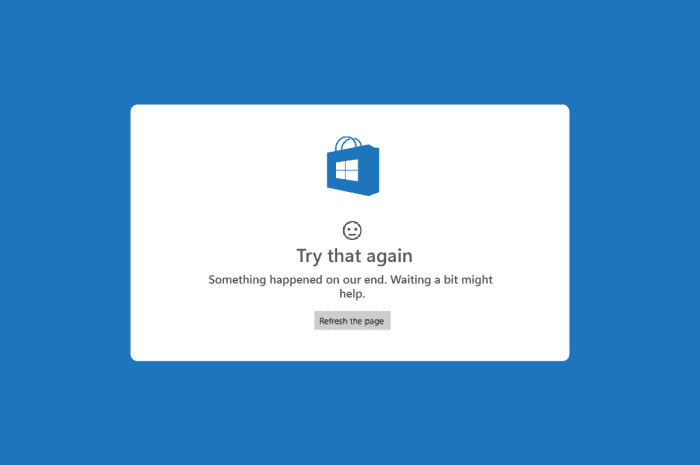 Remediați eroarea Încercați din nou pe Microsoft Store
