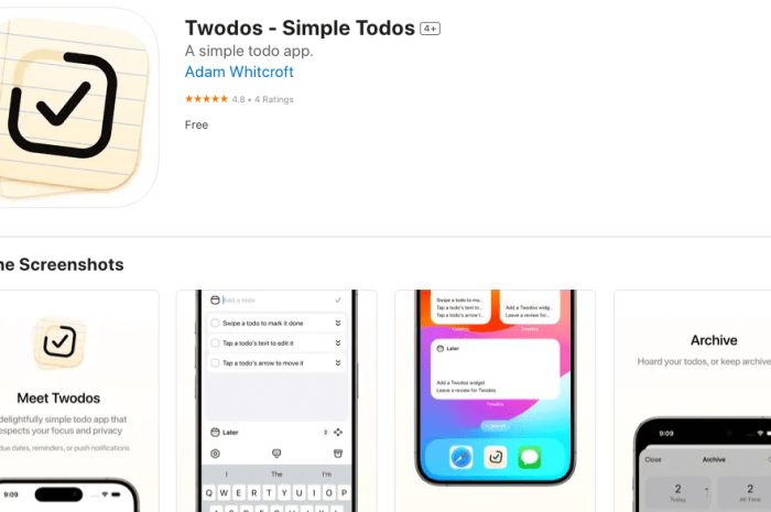Faceți cunoștință cu Twodos, aplicația Todo gratuită și simplă, cu o premisă unică
